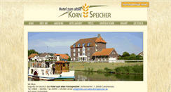 Desktop Screenshot of hotel-zum-alten-kornspeicher.info