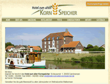 Tablet Screenshot of hotel-zum-alten-kornspeicher.info